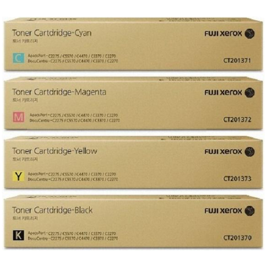 A Set Genuine Xerox CT201370-CT201373 Toner Cartridges