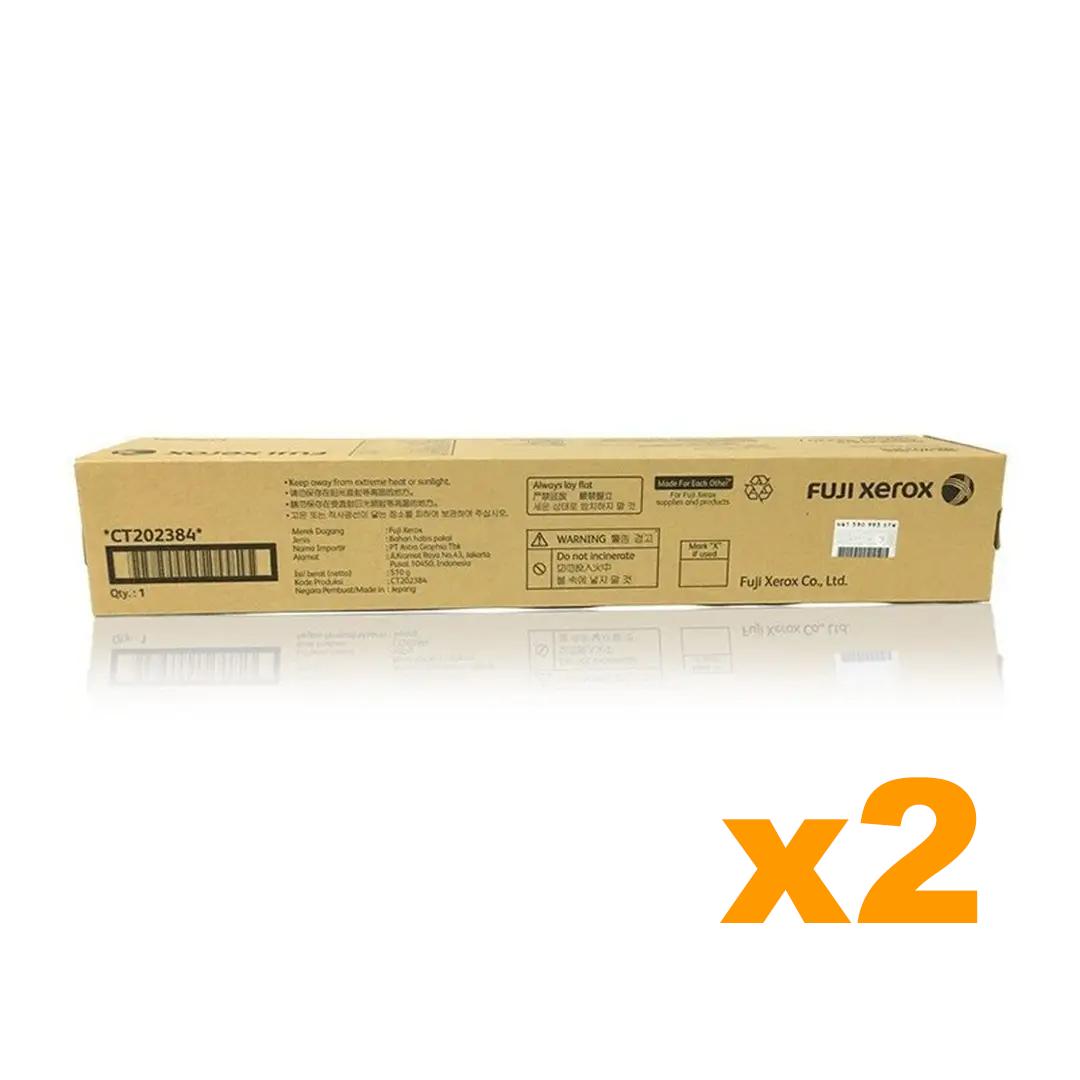 2 x Genuine Fuji Xerox CT202384 Black Toner Cartridge