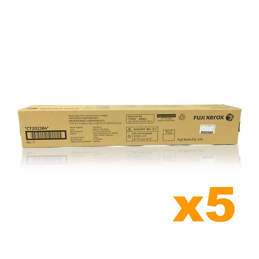 5 x Genuine Fuji Xerox CT202384 Black Toner Cartridge