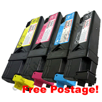 A Set Compatible Dell 2150cn 2155cn HY Toner Cartridges B/C/M/Y