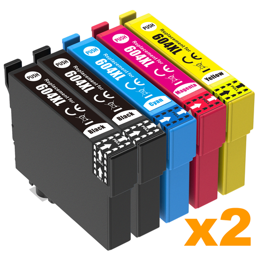 4 x Compatible Epson 604XL Black + 2 x 604XL C/M/Y Ink Cartridge