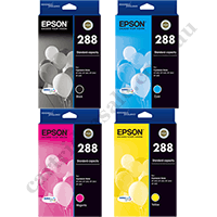 A Set Genuine Epson 288 Cartridges B,C,M,Y