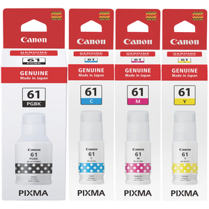 A Set Genuine Canon GI61 B/C/M/Y Ink Bottles