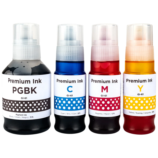 A Set Compatible Canon GI61 B/C/M/Y Ink Bottles