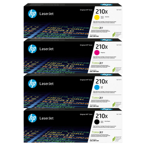 A Set Genuine HP 210X Toner Cartridges B/C/M/Y