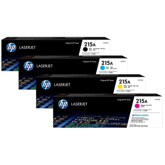 A Set Genuine HP 215A W2310A - W2313A Toner Cartridges B/C/M/Y