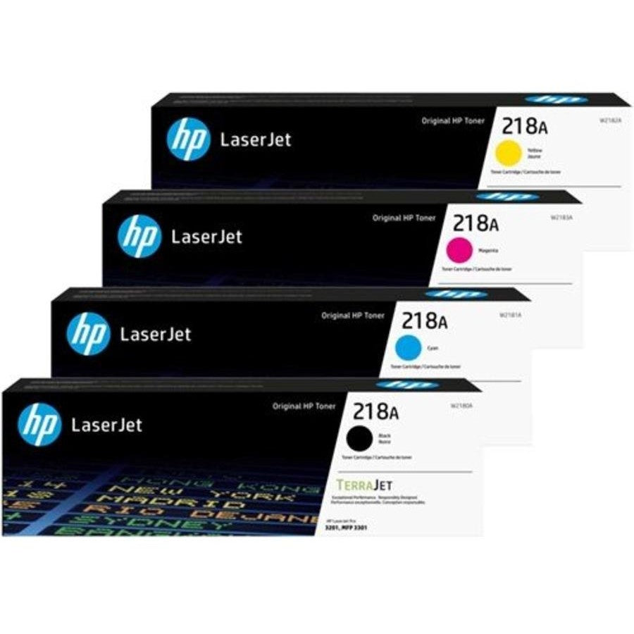 A Set Genuine HP 218A Toner Cartridges BCMY