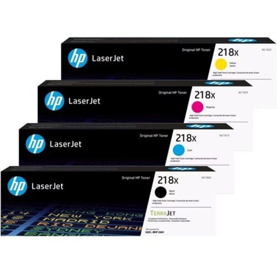 A Set Genuine HP 218X Toner Cartridges BCMY