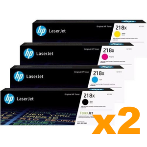 2 Sets Genuine HP 218X Toner Cartridges BCMY