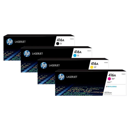 A Set Genuine HP 416A Toner Cartridges B/C/M/Y