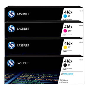A Set Genuine HP 416X W2040X - W2043X High Yield Toner Cartridges B/C/M/Y