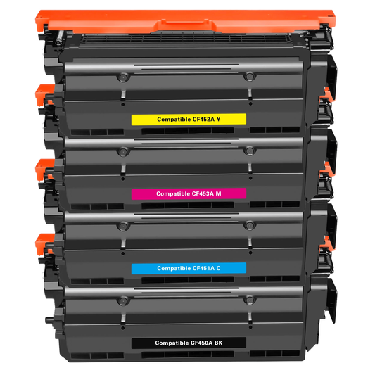 A Set Compatible HP 655A Toner Cartridges BCMY