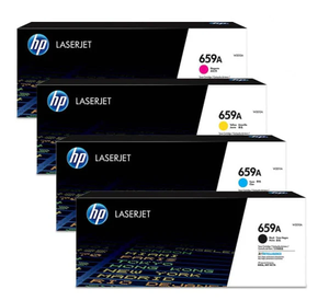 A Set Genuine HP W2010A-W2013A (659A) Toner Cartridges B/C/M/Y