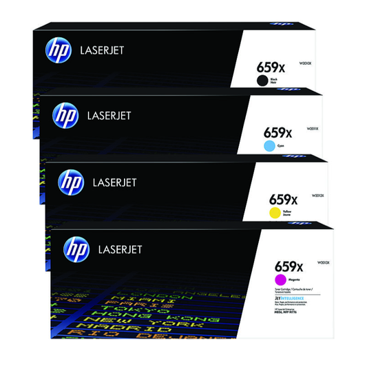 A Set Genuine HP 659X Toner Cartridges BCMY