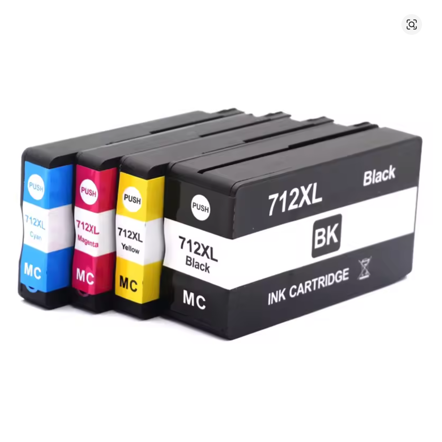 A Set Compatible HP 712 Ink Cartridges BCMY