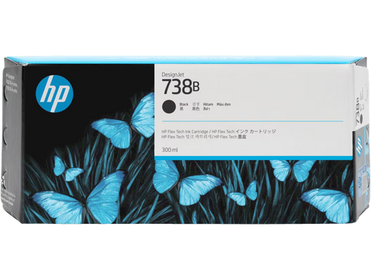 Genuine HP 738B Black Ink Cartridge 300ml 498P6A