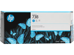 Genuine HP 738 Cyan Ink Cartridge 300ml 676M6A