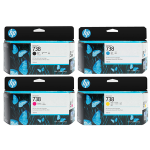 A Set Genuine HP 738 BCMY Ink Cartridges 130ml