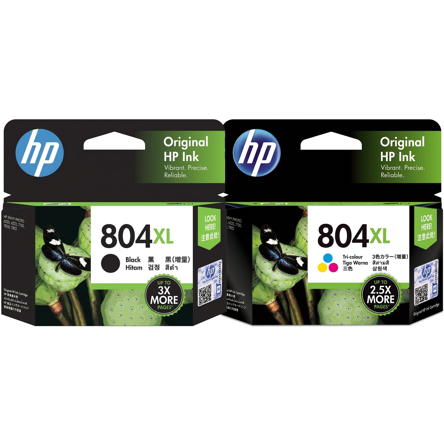 Genuine HP 804XL Black and Colour Combo Pack