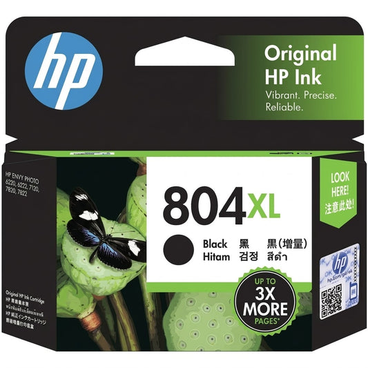 Genuine HP 804XL High Yield Black Ink Cartridge T6N12AA