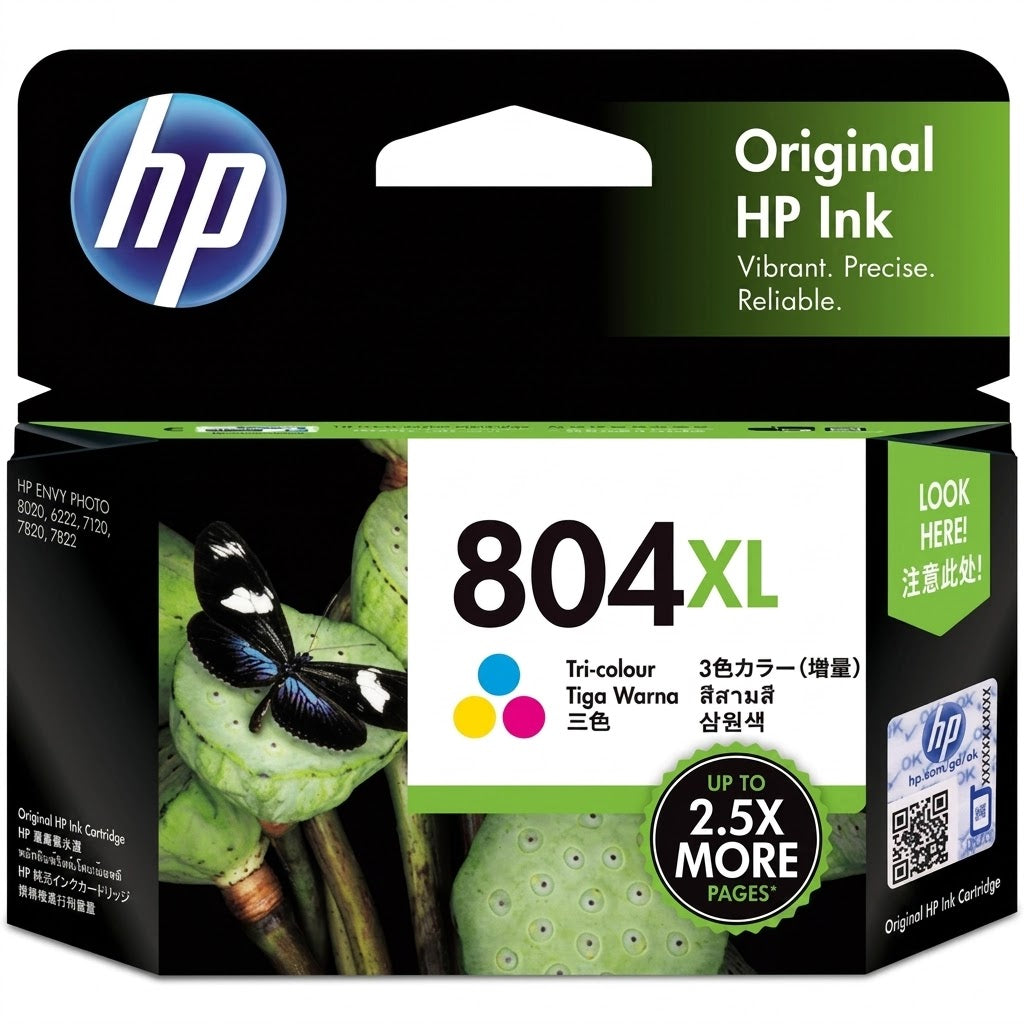 Genuine HP 804XL High Yield Colour Ink Cartridge T6N11AA