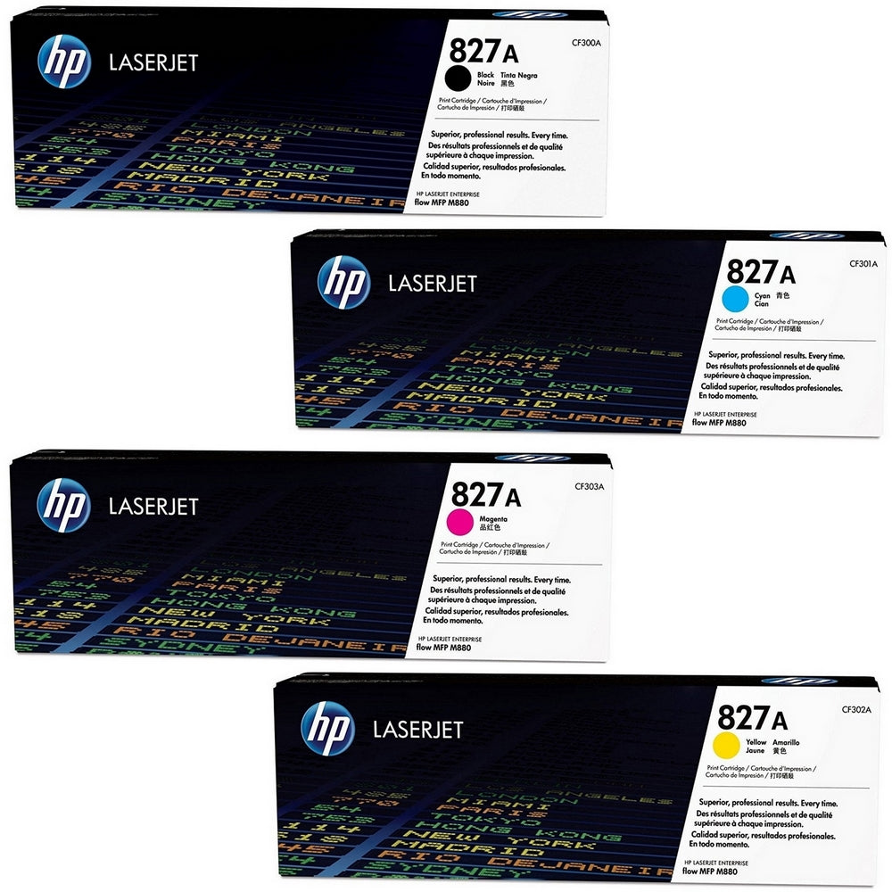 A Set Genuine HP CF300A - CF303A Toner Cartridges B/C/M/Y