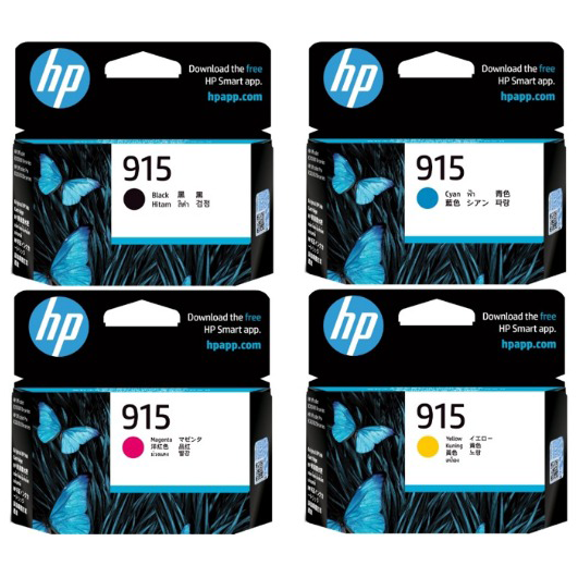 A Set Genuine HP 915 B/C/M/Y Ink Cartridges