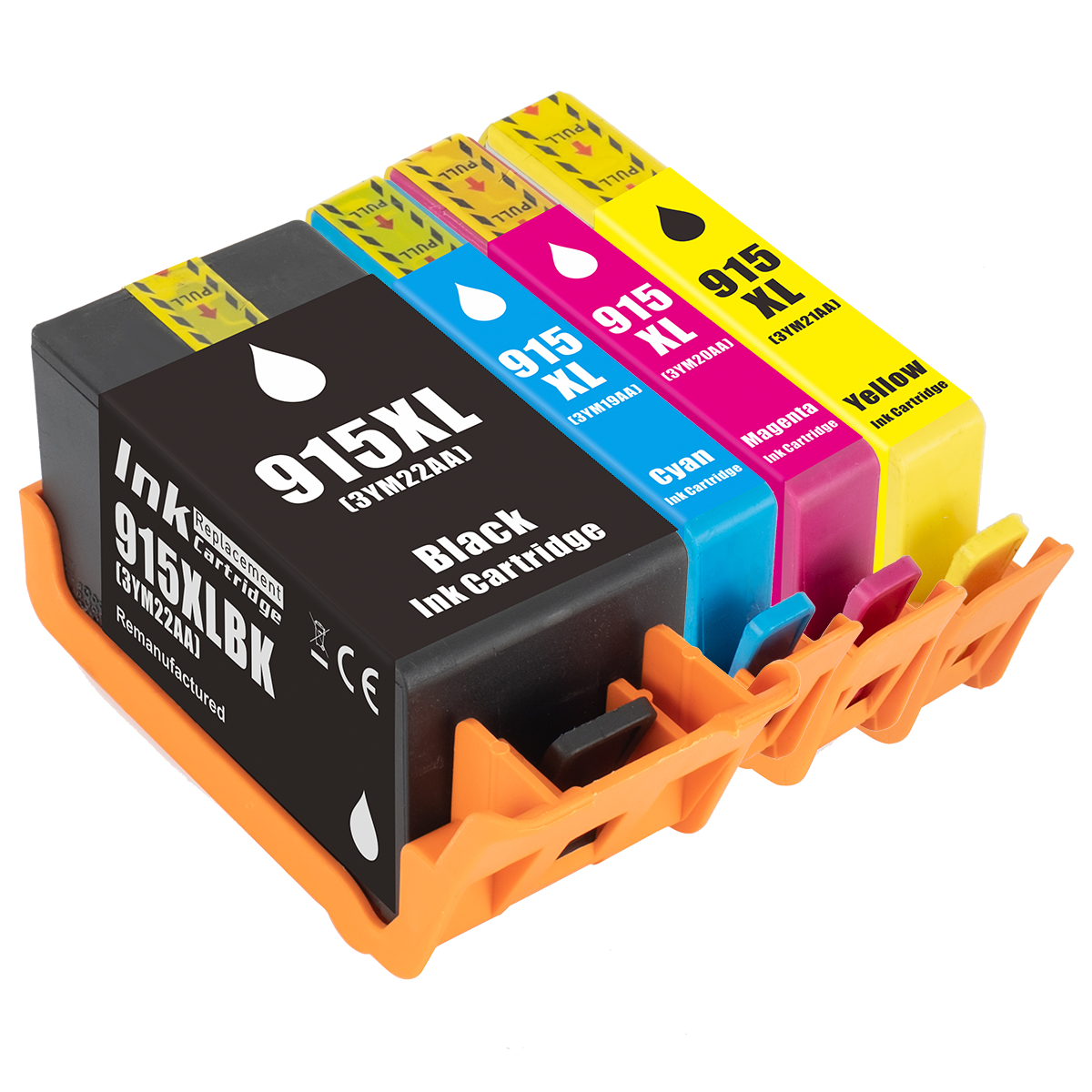 A Set Compatible HP 915XL B/C/M/Y Ink Cartridges