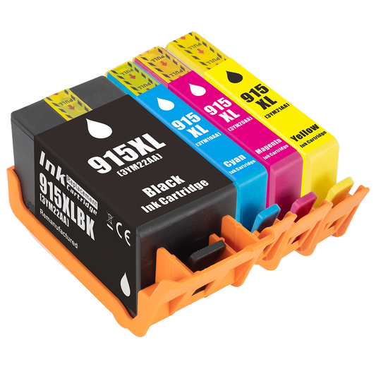 A Set Compatible HP 915XL B/C/M/Y Ink Cartridges