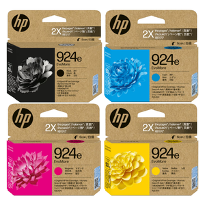 A Set Genuine HP 924e Ink Cartridges BCMY