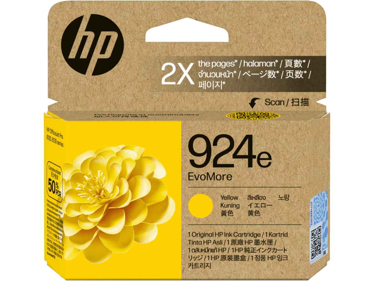 Genuine HP 924e Yellow Ink Cartridge 4K0U9NA
