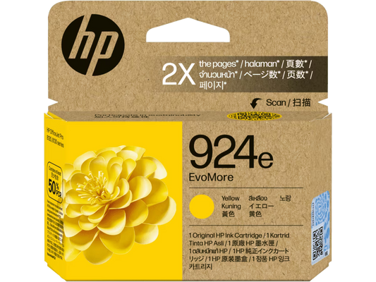 Genuine HP 924e Yellow Ink Cartridge 4K0U9NA