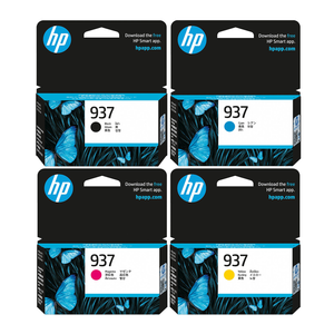 A Set Genuine HP 937 B/C/M/Y Ink Cartridges