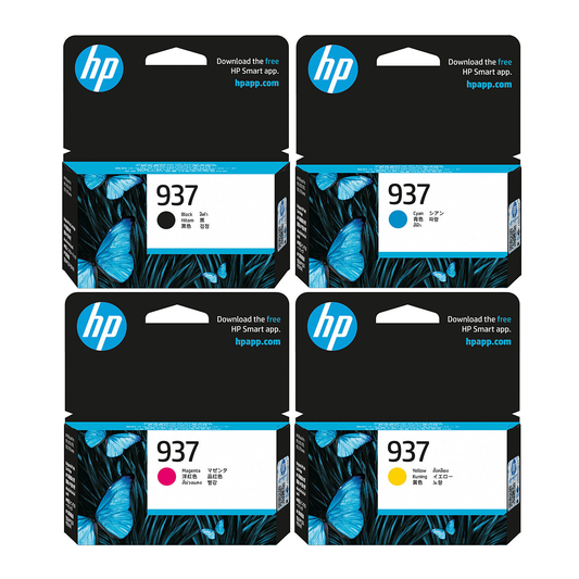 A Set Genuine HP 937 B/C/M/Y Ink Cartridges