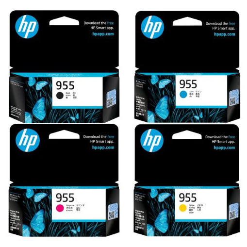 A Set Genuine HP 955 B/C/M/Y Ink Cartridges