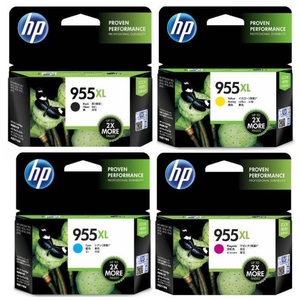 A Set Genuine HP 955XL B/C/M/Y Ink Cartridges