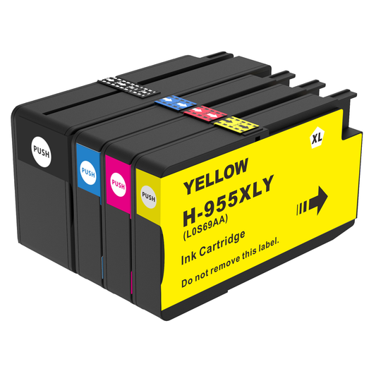 A Set Compatible HP 955XL B/C/M/Y Ink Cartridges