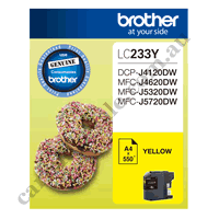 Genuine Brother LC233Y Yellow Ink Cartridge