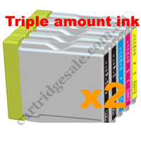4 Black + 2 of each Colour Com LC57 High Yield + Free Postage!