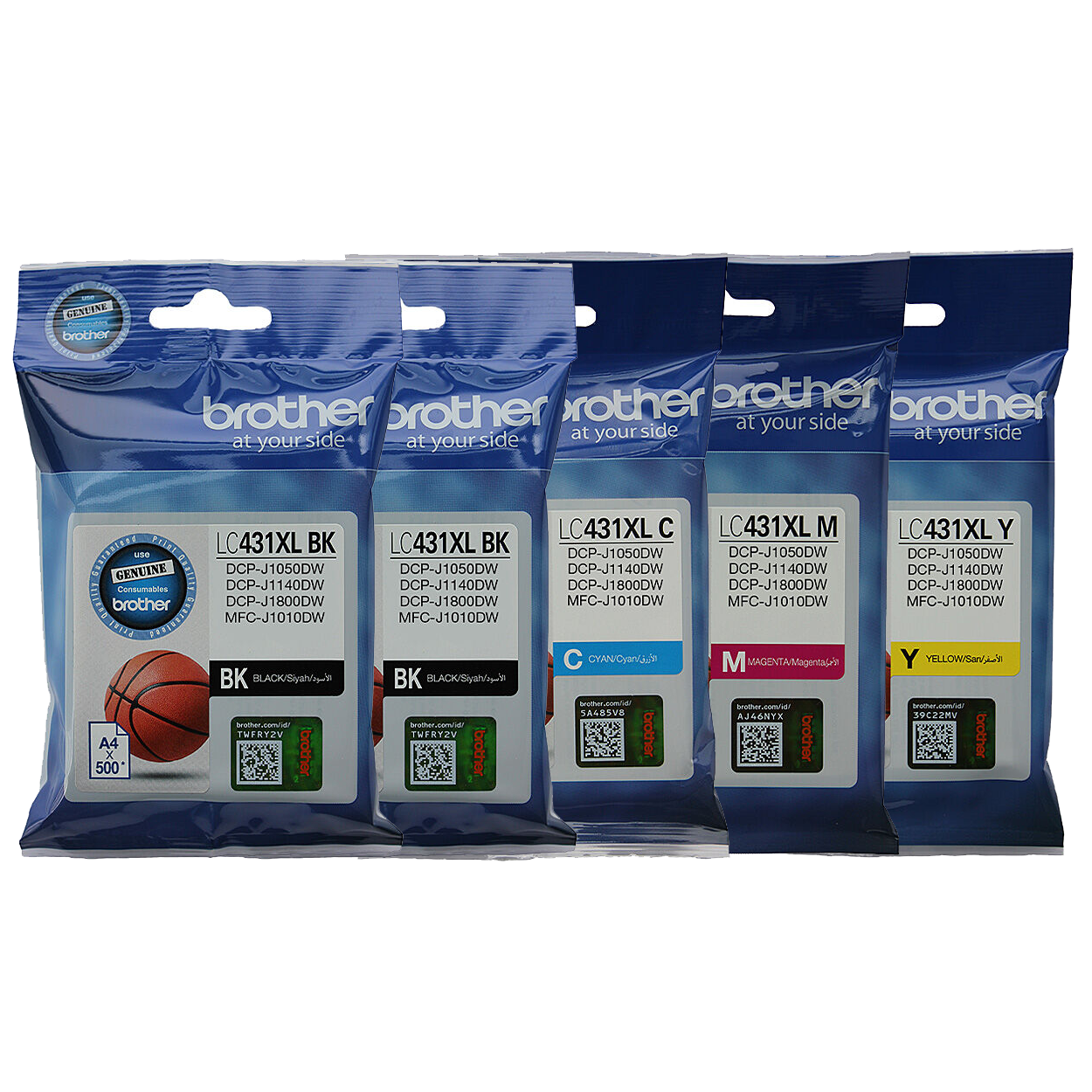 2 x Black + 1 x CMY Genuine Brother LC431XL Ink Cartridges
