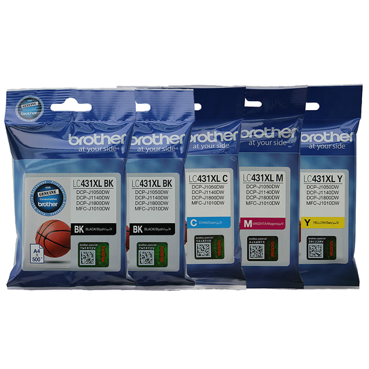 2 x Black + 1 x CMY Genuine Brother LC431XL Ink Cartridges
