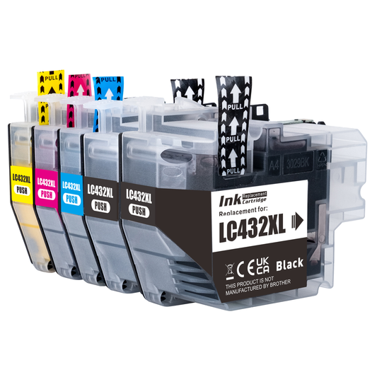 Compatible Brother LC432XL BKx2 CMY