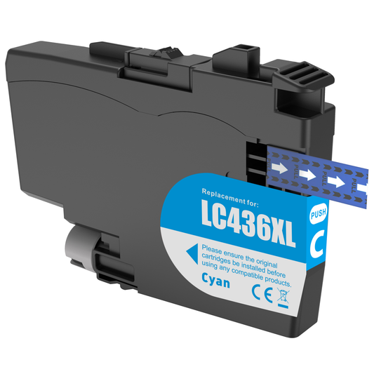 Compatible Brother LC436XLC High Yield Cyan Ink Cartridge