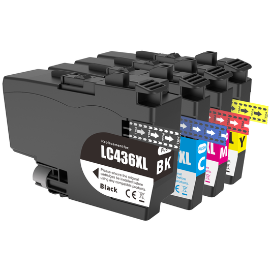 A Set Compatible Brother LC436XL BK/C/M/Y Ink Cartridges