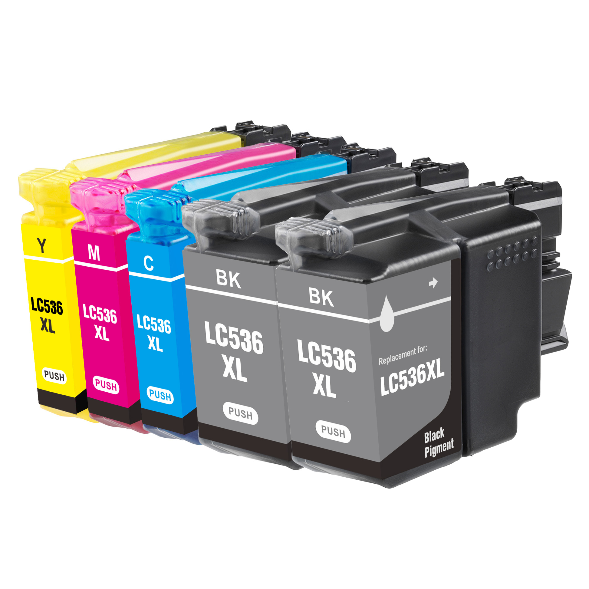 2 Black + 1 x CMY Compatible Brother LC536XL Ink Cartridges