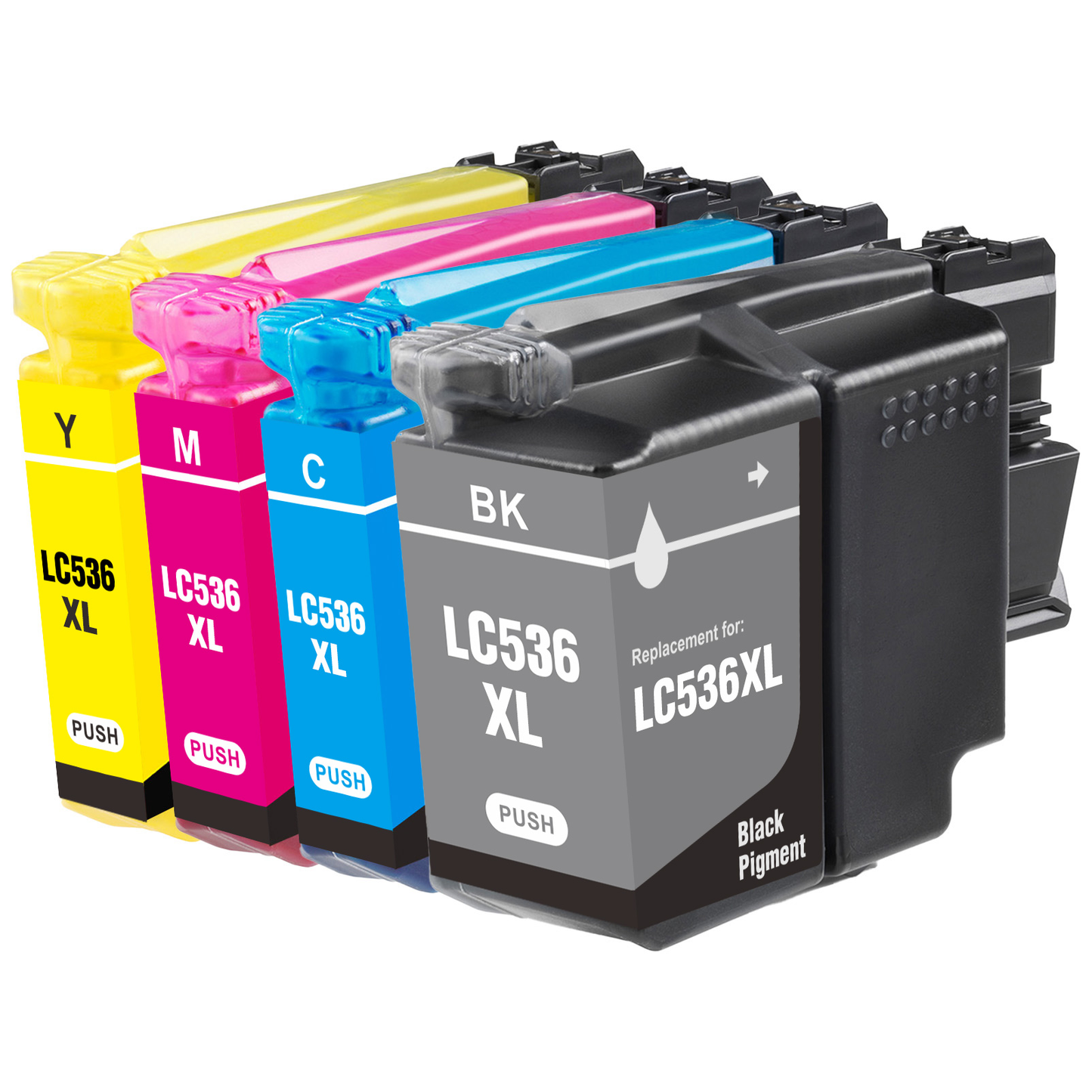 A Set Compatible Brother LC536XL Ink Cartridges BCMY