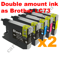 4 Black + 2 of each Colour Com LC73 High Yield + Free Postage!