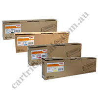 A Set Genuine Oki 45862829 - 45862830 BK/C/M/Y Toner Cartridges