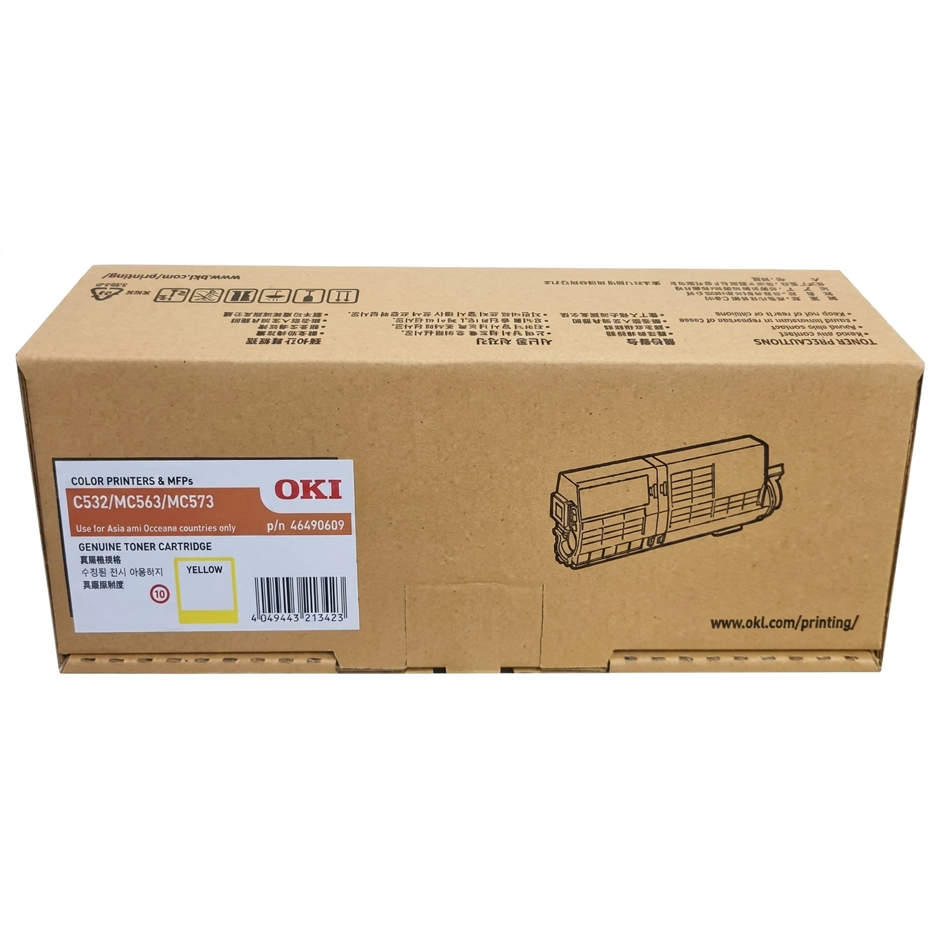 Genuine OKI 46490609 Yellow Toner Cartridge