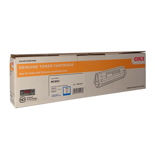 Genuine OKI 45862843 Cyan Toner